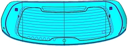 Great Wall CHB027-R Rear Window (Color Y) Code 94670TRW00003