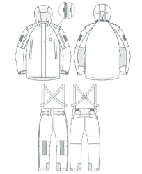 Insulated Camouflage Suit with Removable Suspenders