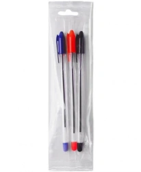 VeGa 3-Color Oil-Based Ink Pen Set with 0.7mm Tip