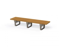 Outdoor Garden Bench FRI - Durable Steel Frame