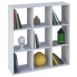 Polini Home Smart Cubic Shelf 9 Sections, White, Model 0001694.9