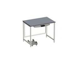 Metal Computer Desk with Keyboard Shelf - Model SK