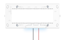 CADUCEUS ALING Experience Mounting Frame with Blue LED Backlight, 6M, Screw Fixing, Art. 71306.5