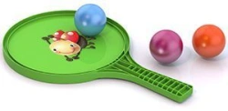 Colorful Outdoor Game Set No. 68 with Racket and 3 Balls