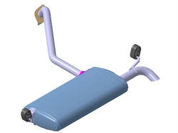 Complete Rear Exhaust Assembly for SU2R Vehicle - Part Number 28710-BW210/BW410/BW610/BW250