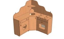 Kitchen Play Zone Shelf "Corner Kitchen 2" Model: S-KU2