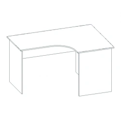 Corner Writing Desk with Laminated Chipboard
