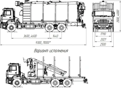 Timber Transport Truck with Crane 5908GA