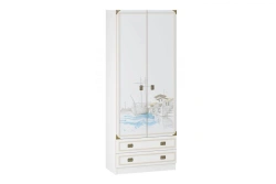 Two-Door Wardrobe with Drawers (White) - Frigate LD.527090.000
