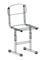 Plastic Chair for One Person - Versatile Use in Schools and Offices