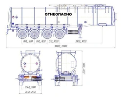 Oil and Petroleum Semi-Trailer Tank, Model PPCB4, Type PPCBT4, Modification 96998-0000010-01 (without pump)