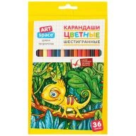 ArtSpace Cute Animals Colored Pencils, 36 Colors, Pre-Sharpened, Cardboard, Euro Hook
