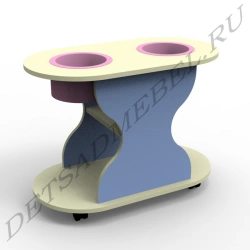 Mobile Table with Basins for Versatile Use