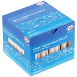 White School Chalk 100 Pieces, Round Shape