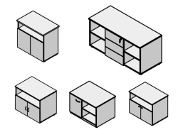 Wooden Office Service Cabinet for Work Series and More