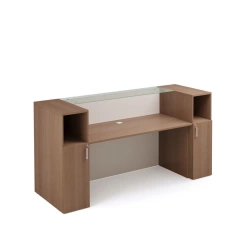 Wooden Office Rack with Glass Surface Model 201/3