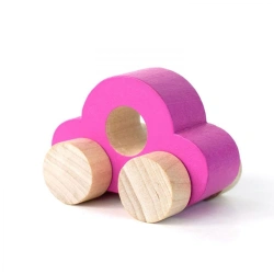 Wooden Pull Toy "Tomik" Car - Raspberry (1 Piece) - Art. 2-103