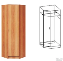 Corner Cabinet for Living Spaces and Offices, Art. Sh04