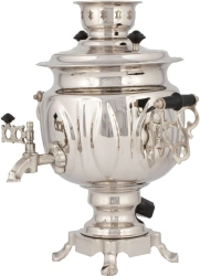 Electric Samovar 3 Liters Oval Nickel Coated