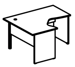 Ergonomic Work Desk 6218 P/L Rhythm Series