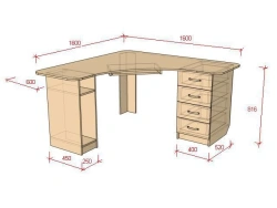 Ergonomic Office Desk for Document Work and Computer Use