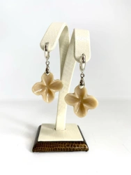Elegant Jade Flower Earrings - Vitim Jade