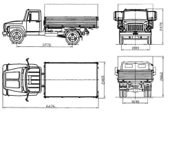 GAZ-SAZ-2506 Dump Truck with Three-Sided Discharge on GAZ-33086 Chassis, 8000 kg