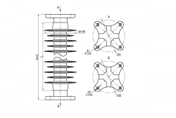 Insulator Support Rod with Protective Silicone Shell OCK 12.5-35-G04-3