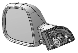 Right Electric Folding Heated Mirror with Temperature Sensor 98052834XT