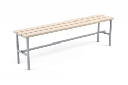 Metal Clothing Bench for Locker Rooms, Adjustable and Fixed Models