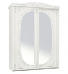 Functional Wooden Wardrobe for Bedroom with Mirrors Model Assol AS-16