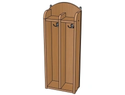 Clothing Rack №1 "Moidodyr", MDF, 2 Compartments/ SHD30