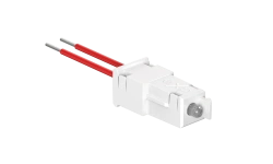 LED Indicator with Wires, 230V AC, White, Model 72182.0