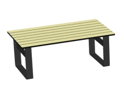 HPL Plastic Bench with Steel Frame