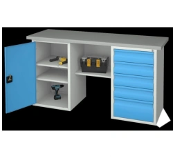 Modular Workbench ITP-2-T-D-Ps for Garage and Assembly Tasks