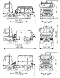 Combined Road Machine KDM-5550 on MAZ 555025 Chassis