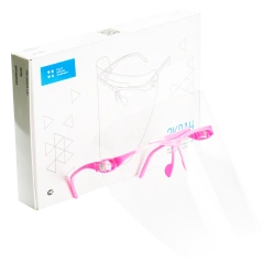 Transparent Polymer Dental Protection Screen "E3-CELIT" with 1 Frame and 5 Shields, Pink Frame