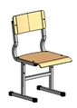 Standard Student Chair with 9mm Plywood and Profile Tubing