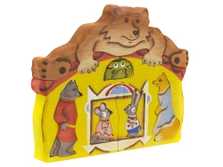 Wooden Puzzle "Teremok with Bear" 08015