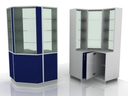 Medical Display Showcase with Cabinet, 301-001-6, 600x600x2100