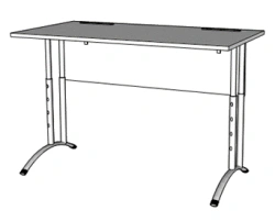 Adjustable Double Student Desk with Tilted Surface