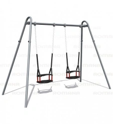 Double Seat Swing with Backrest for Parks and Playgrounds - Romana 108.18.02-01