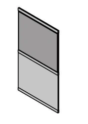 Wooden Office Divider with Ridges - Deli Furniture Set