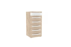 High Cabinet Marta LD.636130.000 (White/Desira Ash)