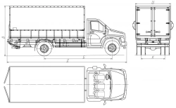 Curtain-sided Van Truck for Cargo Transportation 5759AM-2, 5759AM-3