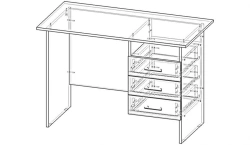 Office Writing Desk by Kanzler - Customizable Sizes and Colors