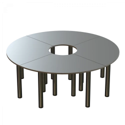 Round Table with 4 Sections - 22mm Laminate Top