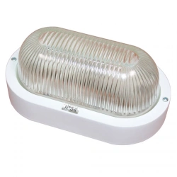 Banik" 1401 Small Oval Light Fixture NPP 03-60-021 IP54 White Plastic