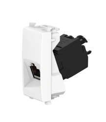 CADUCEUS ALING Experience Hidden Installation RJ45 Keystone Socket Cat.6 FTP, 1M, White, Art. 74224.0