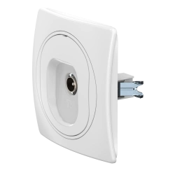 CADUCEUS ALING EON Single TV Antenna Socket for Hidden Installation, White, Art. E612I.00